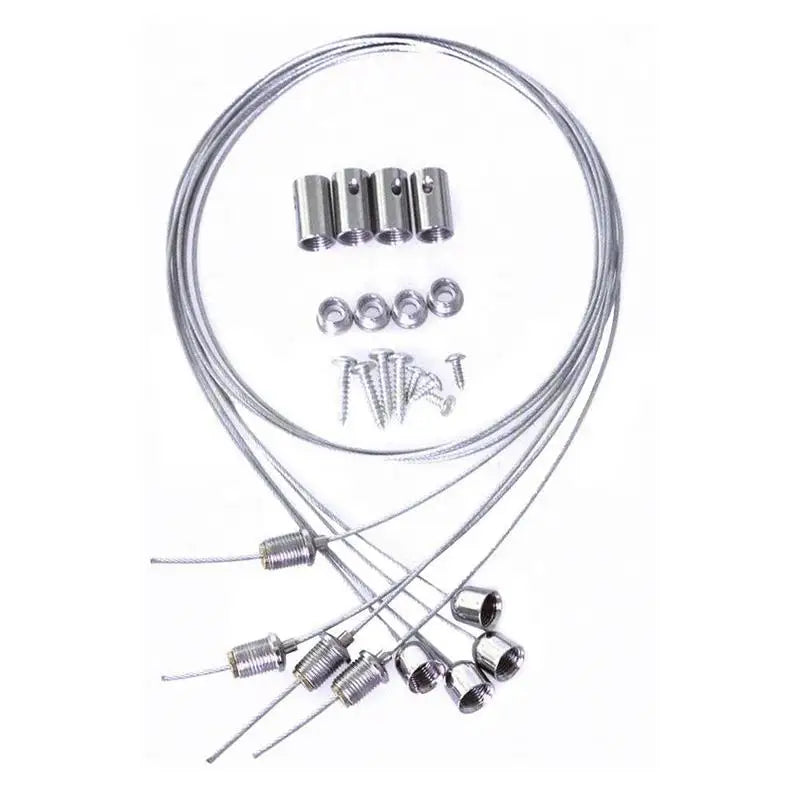 câbles suspension moderne argentés luminaires blancs contemporains noirs modernes câbles vis