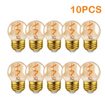 ampoule led filament spirale dorée vintage 220v e27 2200k 25000h dorée opaquée 40x60mm