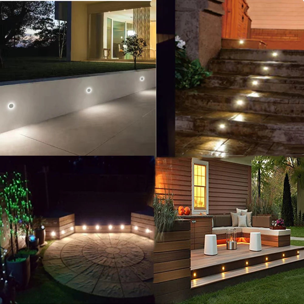 spots led encastrables ronds modernes 1w 12v argentés blancs noirs