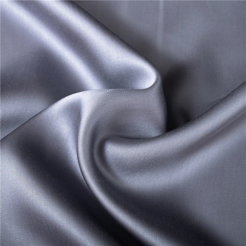 Détail du tissage de la housse de couette en soie 100%