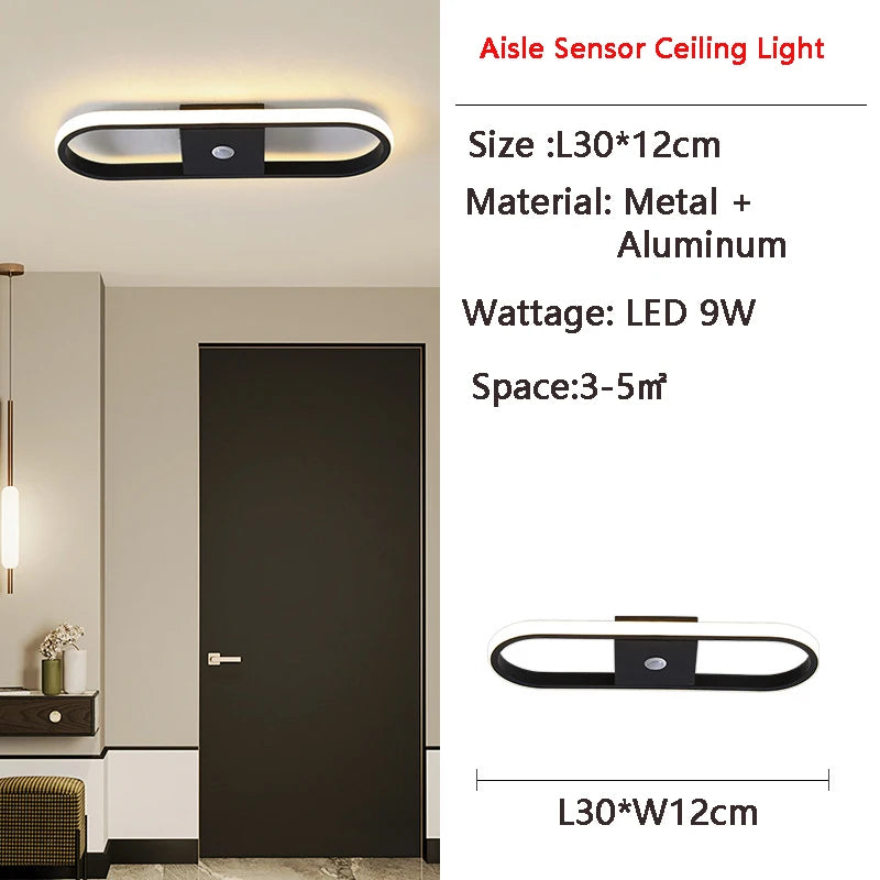 lampe moderne led 9w 14w 16w noir doré pvc aluminium