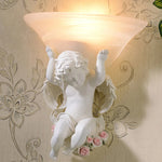 applique murale or sculptée couple ailes classique baroque fixée éclairage mur