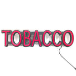 Enseigne néon LED TOBACCO 20 pouces allumée dans un café