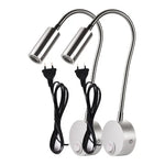 appliques murales led blanc noir argent moderne cable prise interrupteur on off support mural
