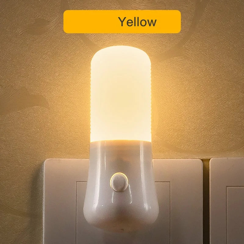 veilleuse led lampe nuit blanc moderne prise murale tactile flux lumineux economie energie chambre