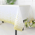 nappe décoration étoiles dorées anniversaire mariage noël moderne festive blanc or
