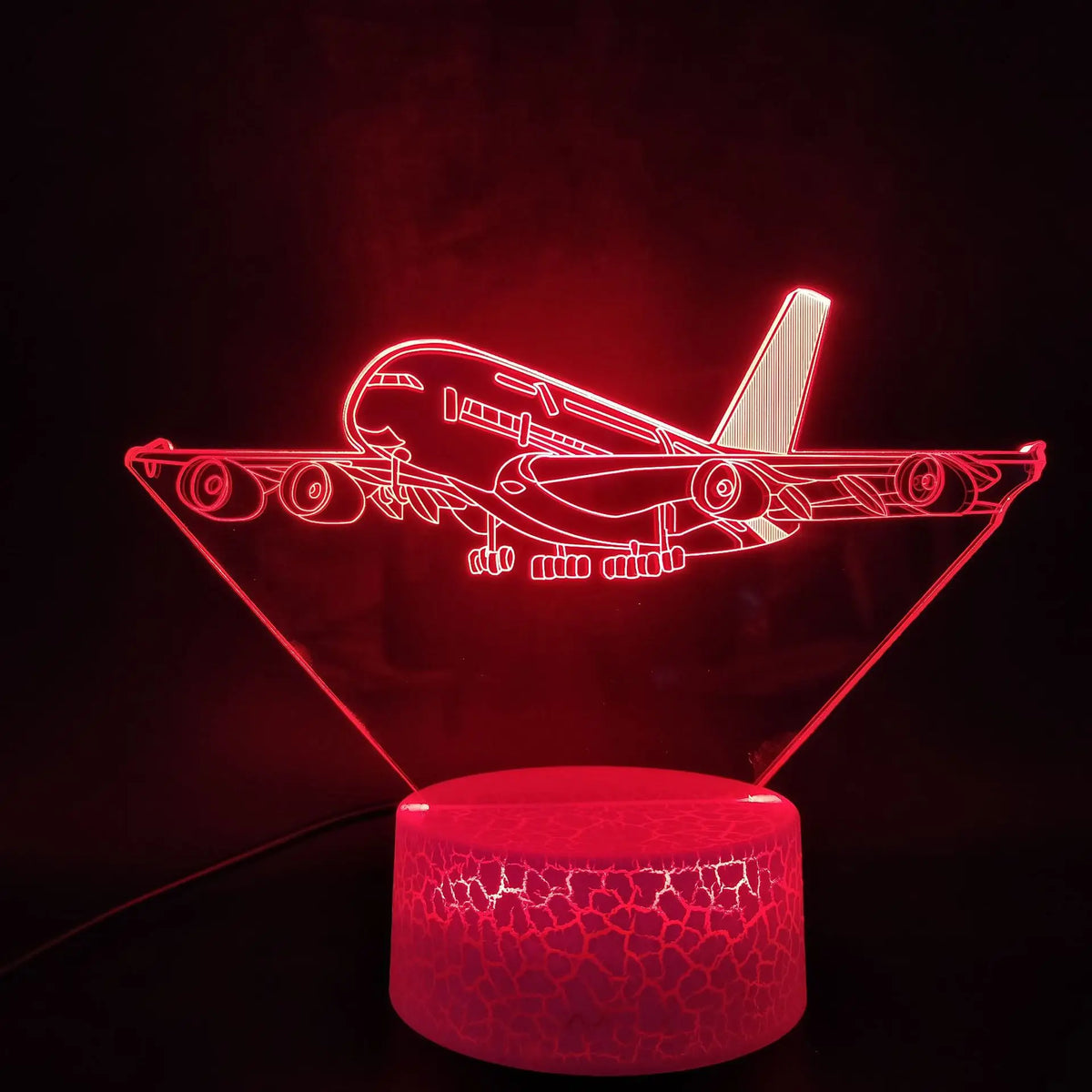 veilleuse led avion imprimé transparent moderne décoration chambre enfant nuit cadeau noël festive