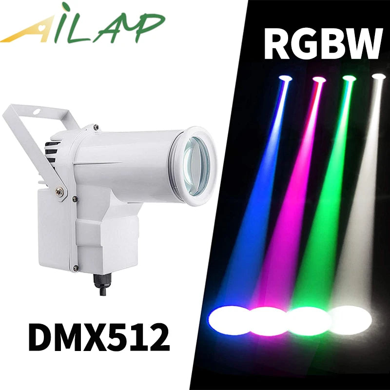 projecteur led scène dmx rgbw auto son 15w blanc moderne disco ktv bar