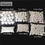 boules polystyrène blanc simples décorations fêtes mariage bricolage artisanat rondes lisses opaques variées tailles