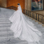 voile mariage blanc dentelle élégant sans peigne opale 8m 10m fixé