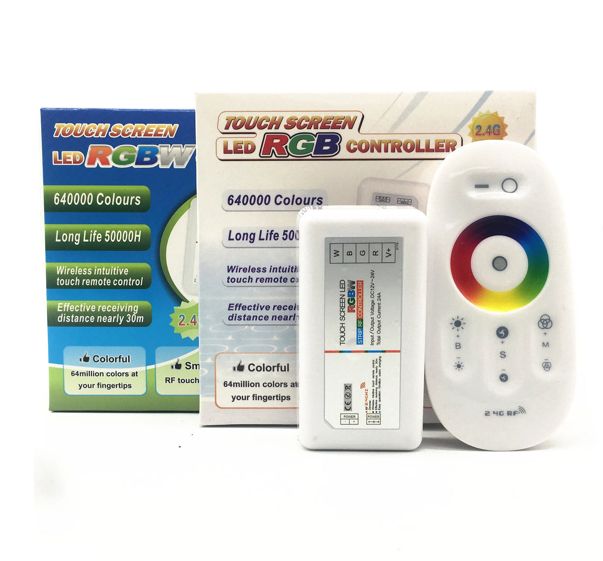 contrôleur led rgb tactile 2.4g wireless intuitive blanc arc ciel moderne certifications ccc cem