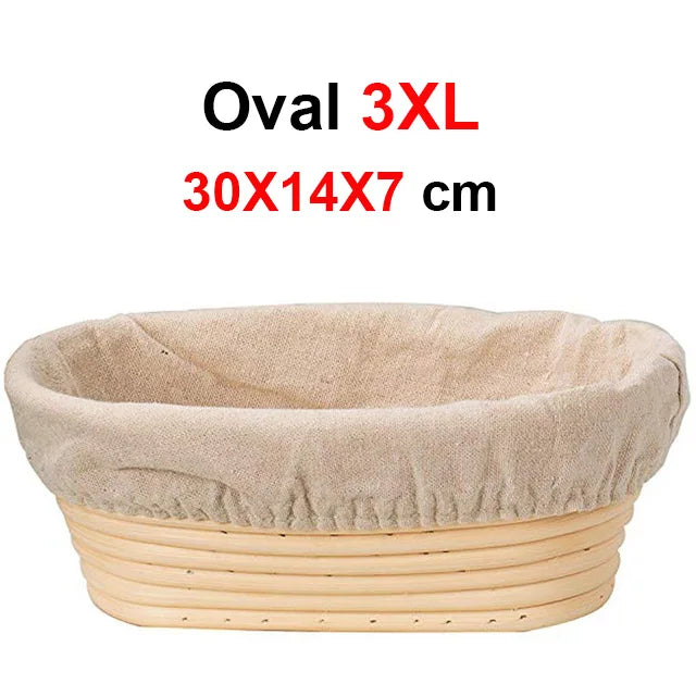 panier pain rotin naturel traditionnel tissu doux fermentation baguette ovale round respectueux environnement