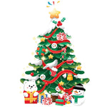 Décoration de Noël avec autocollant sapin sur une fenêtre de salon