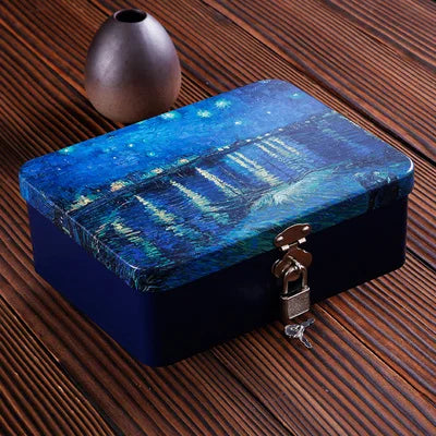 organisateur réutilisable cadenas vintage métal bleu rose rouge noir blanc