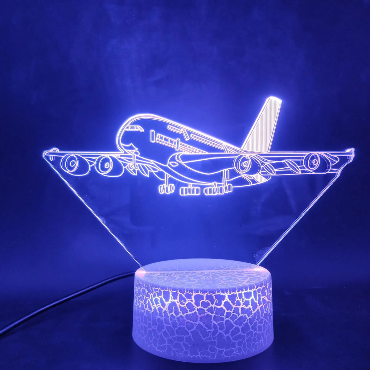 veilleuse led avion imprimé transparent moderne décoration chambre enfant nuit cadeau noël festive