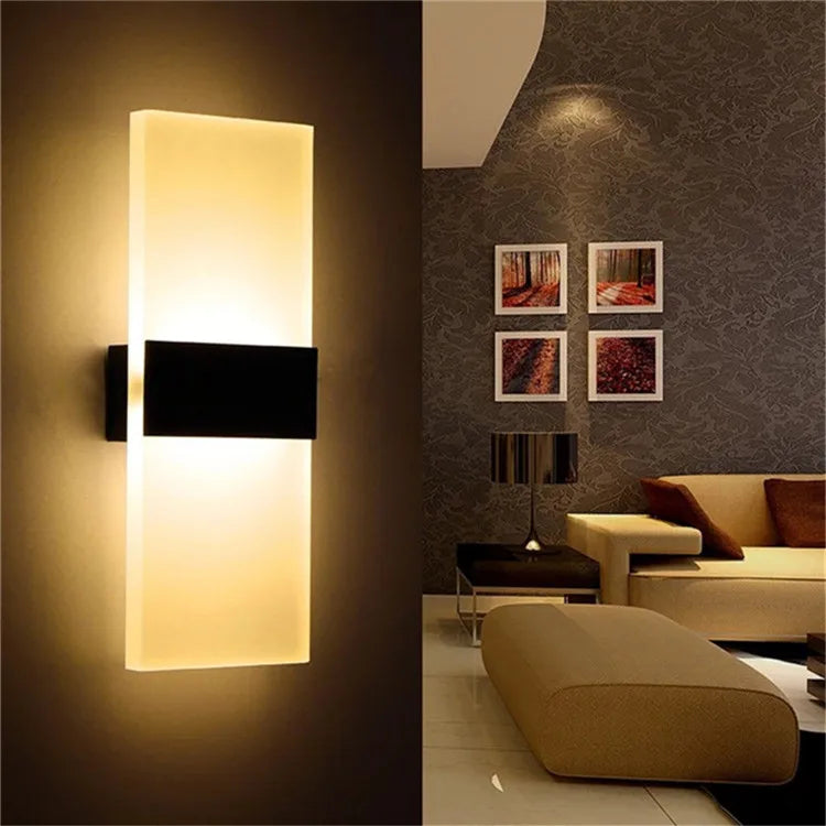 lampe murale moderne blanche noire rectangulaire adhésive chambre salon entree 22 11cm 29 11cm