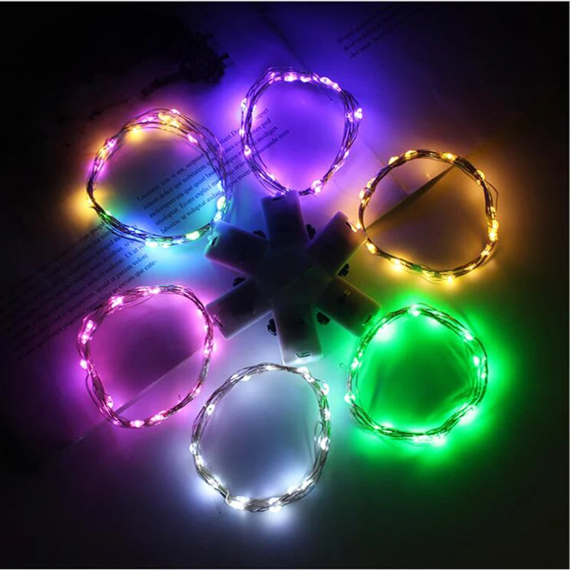 guirlande lumineuse noël led multicolore fil cuivre moderne 100cm modes festive chambre extérieur