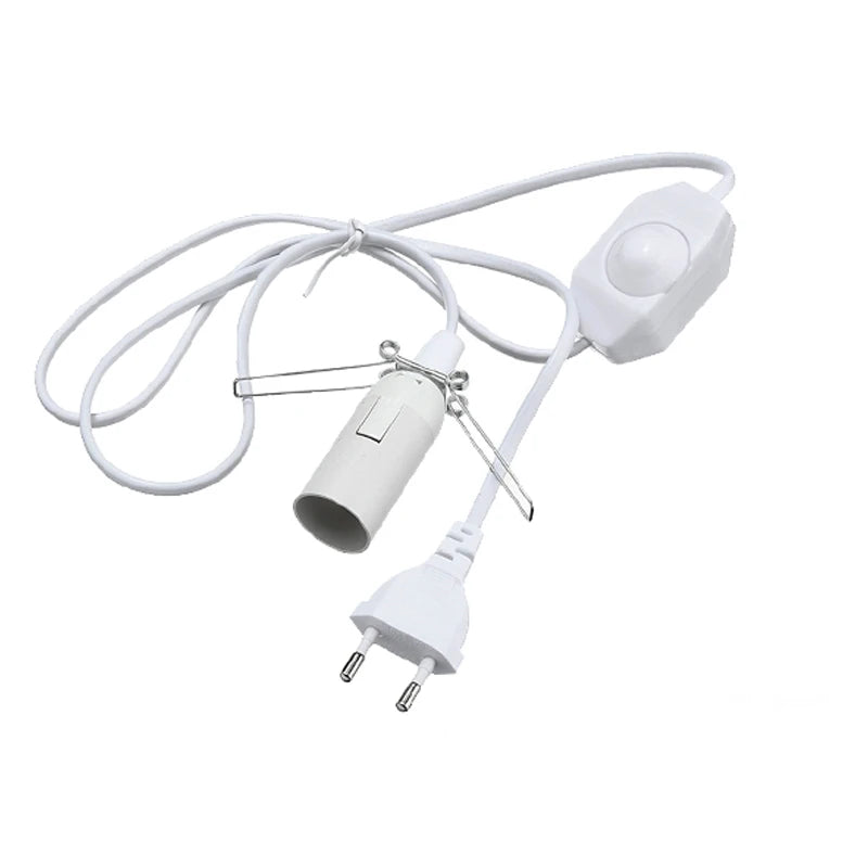 interrupteur lumineux noir blanc moderne e14 e27 variateur switch 1.8m câble électrique prise eu