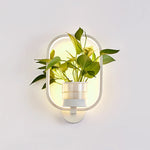 lampe murale moderne minimaliste noire blanche plante pot plastique transparent chambre salon entrée