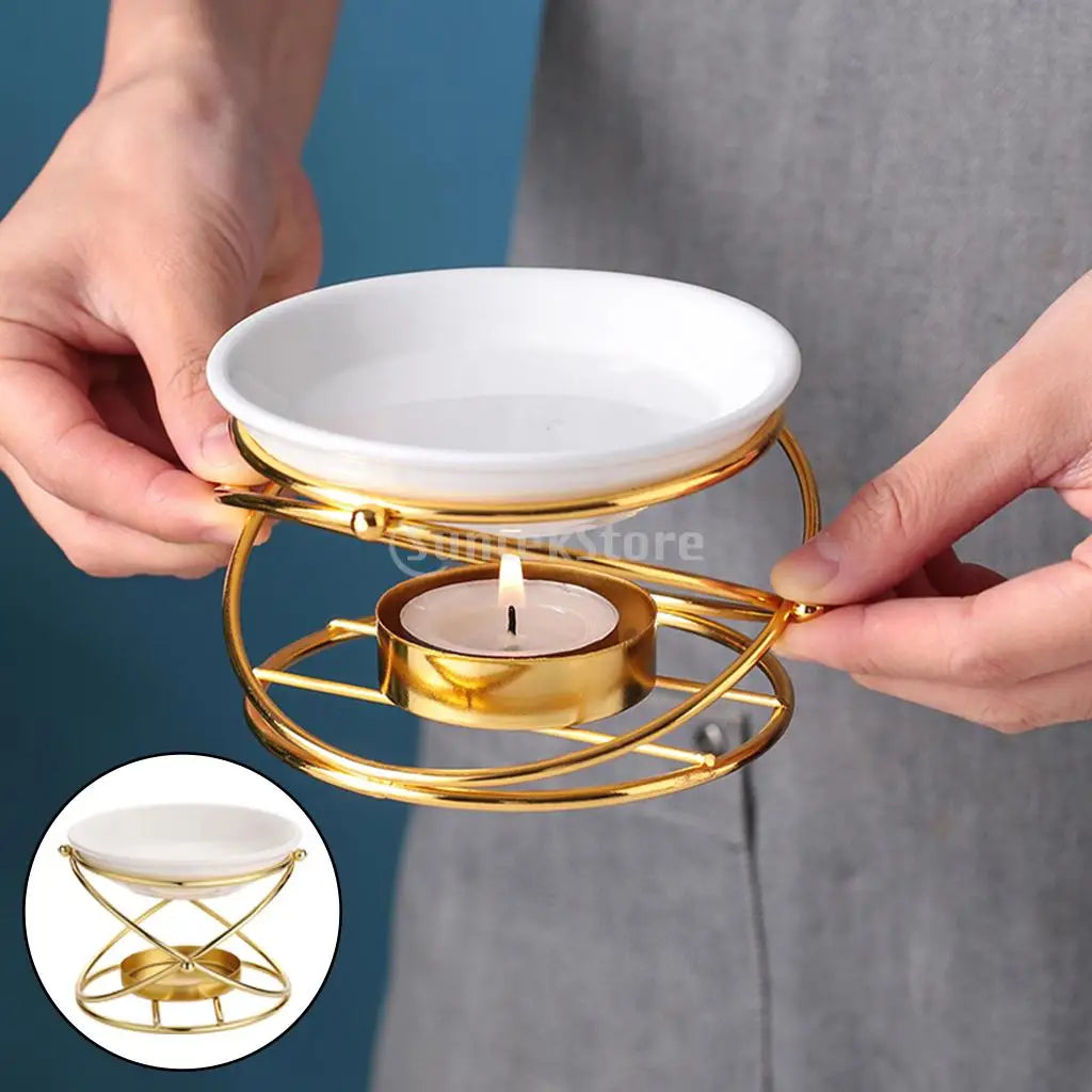 diffuseur huiles essentielles moderne céramique bougie parfumée tringle métal doré minimaliste salon décoration chambre