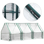 serre jardin transparente pvc 270x90x90cm cadre vert clips moderne fonctionnelle toile