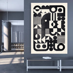 Détail de l'impression art déco abstraite