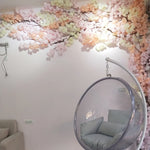 arbre artificiel cerisier rose blanc fleurs feuilles décoration mariage fête intérieur grande taille