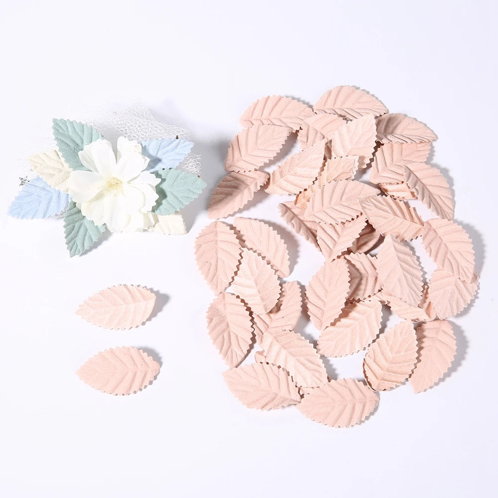 feuilles décoratives relief rose vert bleu beige noir automne mariage décoration intérieure vintage DIY