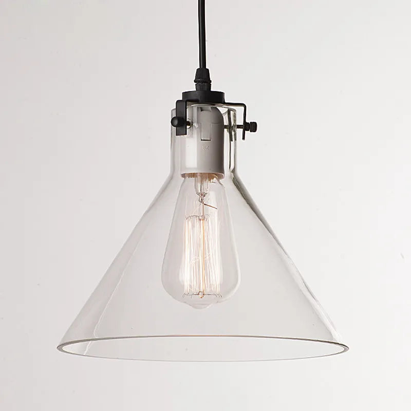 lampe suspendue transparente industriel filaire fixation salon chambre très lumineuse filament câble noir