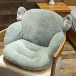 coussin dossier lit moderne fourrure douce rose vert gris marron amovible lavable massage sac