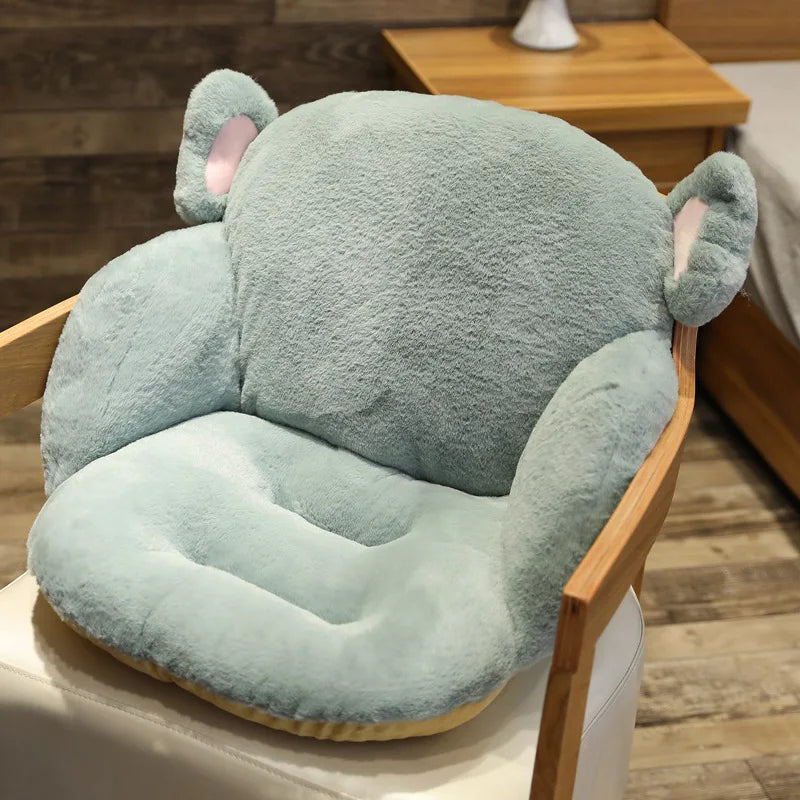 coussin dossier lit moderne fourrure douce rose vert gris marron amovible lavable massage sac