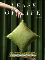 coussin velours carré vert foncé décoration intérieure élégante 30x50cm chambre salon farmhouse