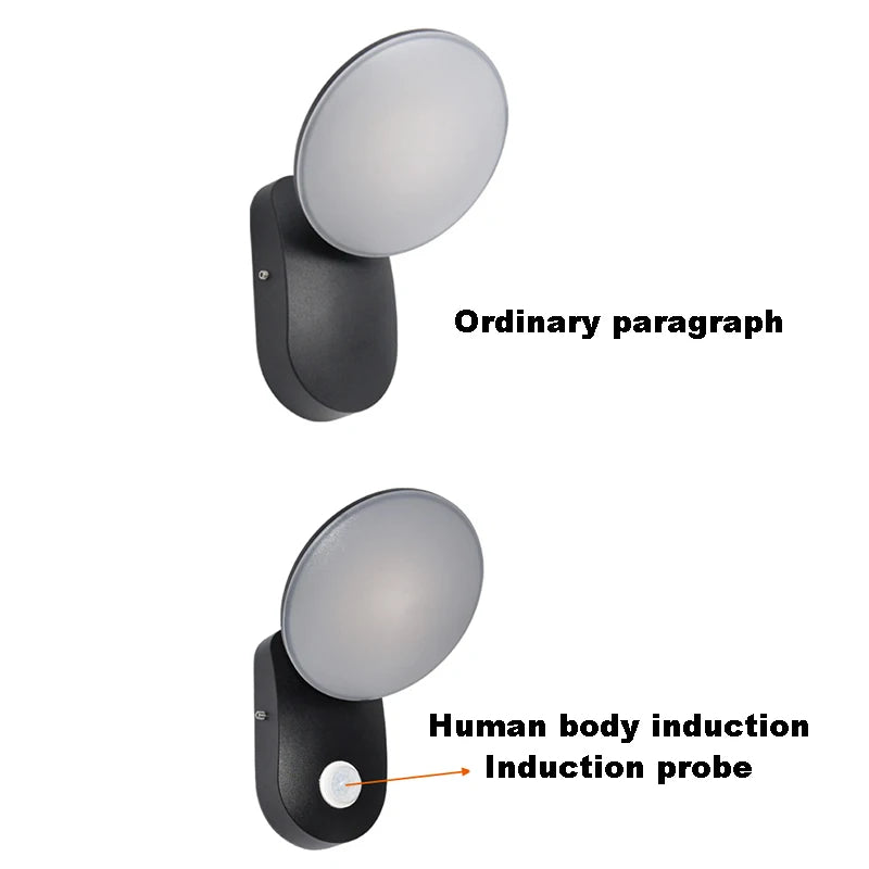 applique murale moderne détecteur mouvement induction lumiere led blanc noir chambre entrée étude salle