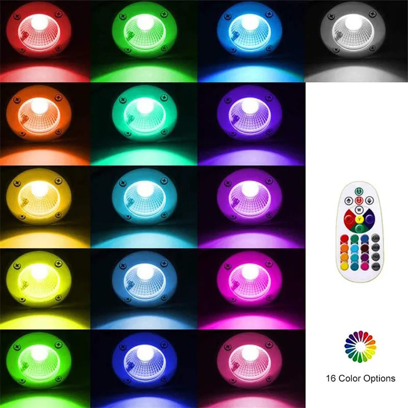 éclairage led imperméable ip65 rgb noir argenté moderne télécommande extérieur vacances