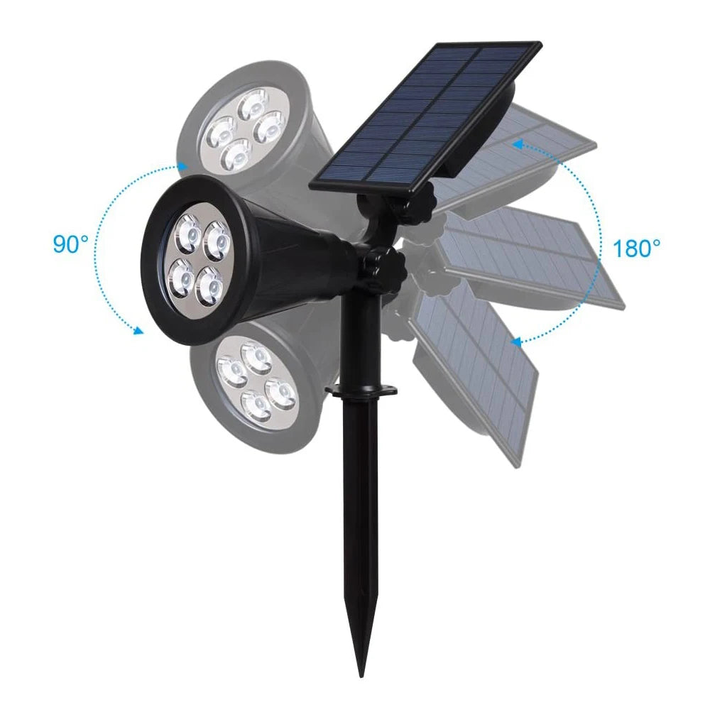 projecteur solaire ip65 led éclairage extérieur moderne certifié rohs cem autoinstallationurgence