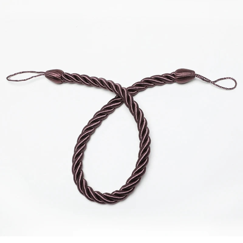 corde rideaux moderne or gris anneaux torsadée polonais accessoires décoration maison