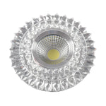 lampe encastrée cristal verre transparent moderne décoration éclairage led cuisine salon restaurant