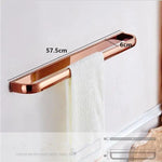 ensemble d'accessoires salle bains moderne or rose porte serviettes barres horizontales porte savon barre