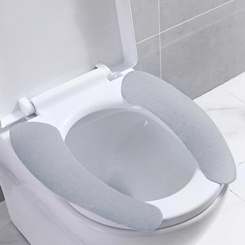 coussin toilette auto adhésif coton tissé motifs gris moderne respectueux environnement