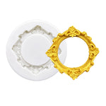 cadres photo silicone doré blanc baroques classiques moules deco fondant cupcakes gâteaux
