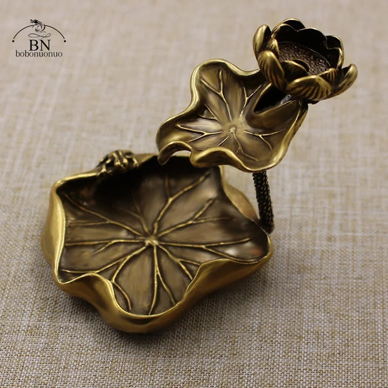 support bijoux fleur lotus doré artisanal vintage tringle decoration interieur opaque