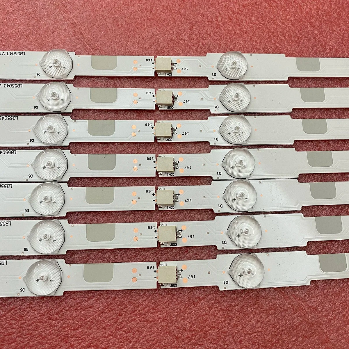bande lumineuse led blanc gris noir moderne connecteurs imprimé numéros série
