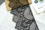 dentelle polyester coton 25cm 46cm blanc noir floral brodée translucide classique élégant clips emballage