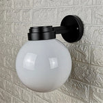 applique murale moderne noire abat jour transparent e27 résistante eau d15cm d20cm