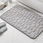 tapis bain moderne gris beige antidérapant absorption eau effet 3d mousse mémoire forme respect