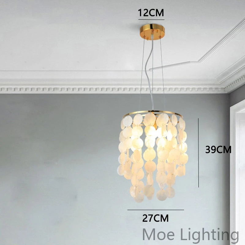 Suspension lumineuse moderne élégante blanc doré translucide clips câbles pendentif chambre