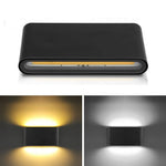 applique murale led 12w 6w waterproof contemporaine noir blanc fixations adhésives intérieure extérieure