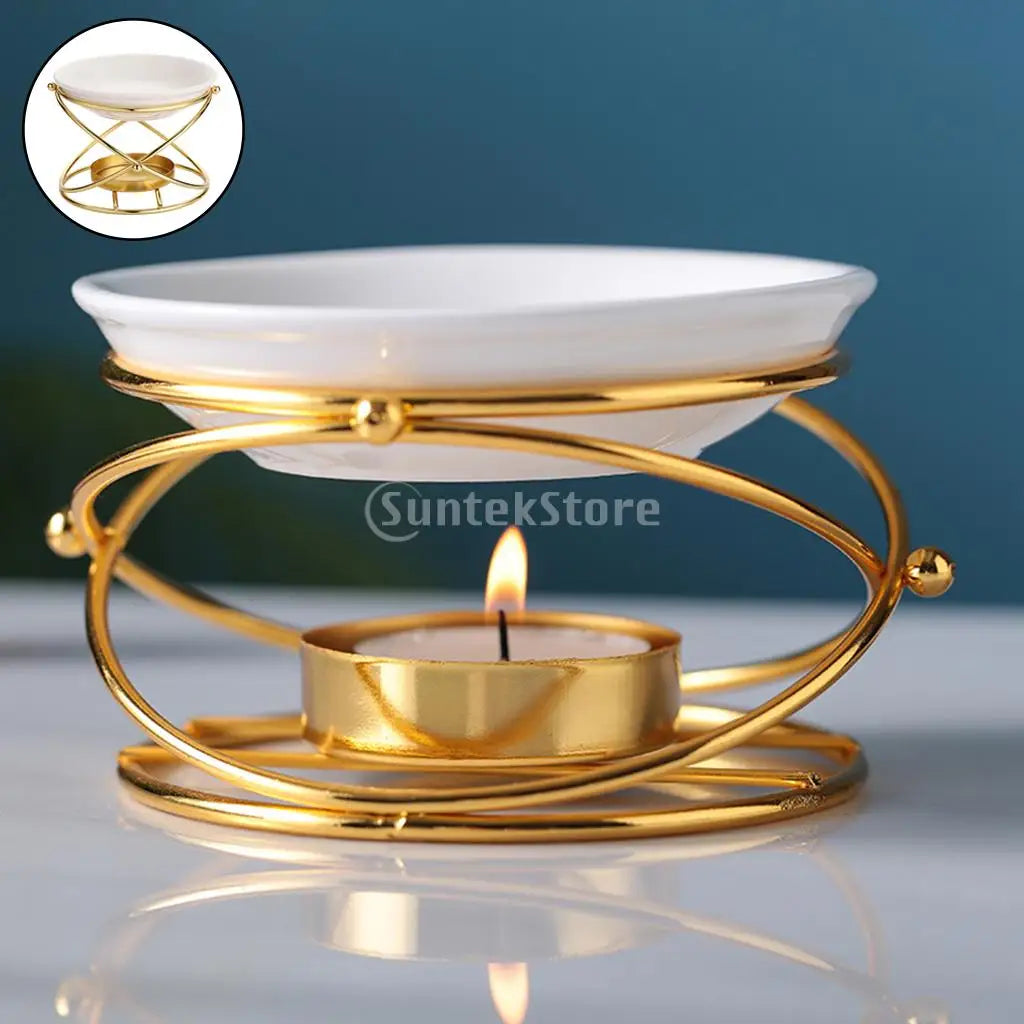 diffuseur huiles essentielles moderne céramique bougie parfumée tringle métal doré minimaliste salon décoration chambre