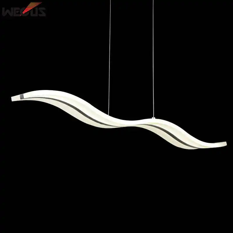 suspension lumineuse moderne blanc ligne ondulée acrylique 90 260V dimmable chambre salon