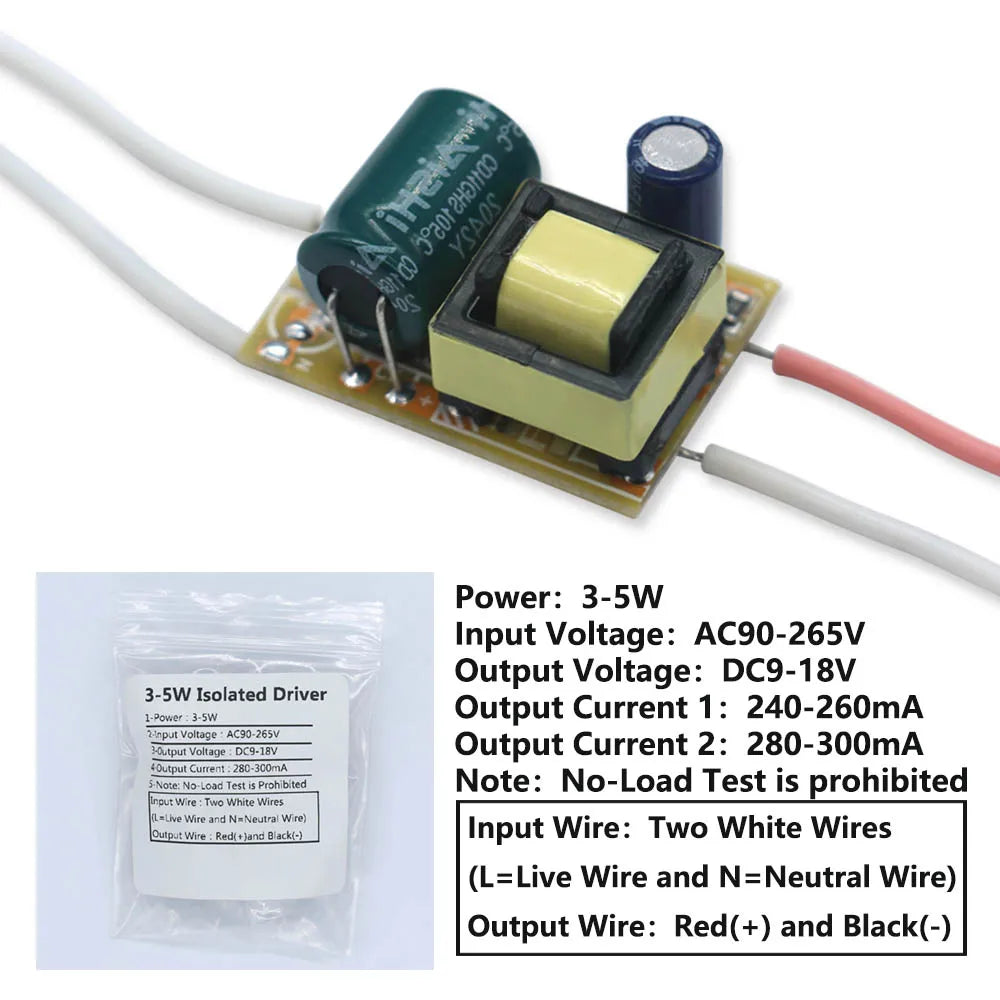 transformateurs electrique led 300ma 12v 120v 240v certifie ccc cqc rohs adaptable 1w 36w